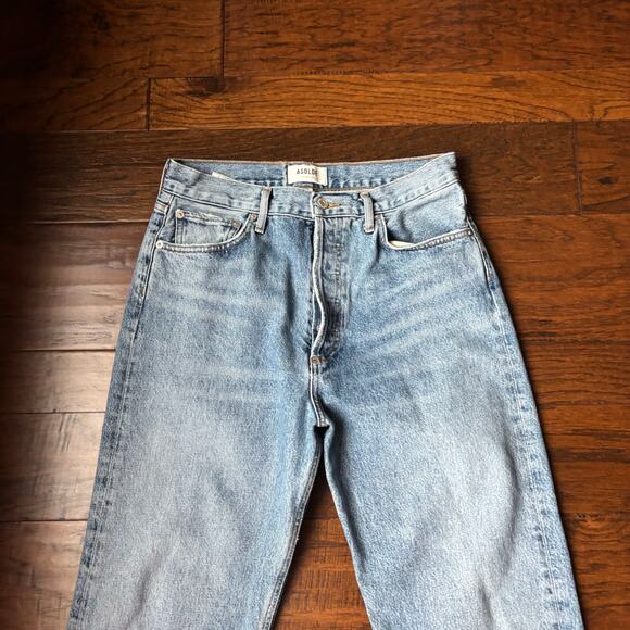Agolde 90’s Pinch Waist High Rise Straight Jeans Navigate Sz 28 - Picture 3 of 12
